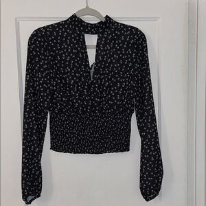 Steve Madden NWT Black Floral Women's Top
